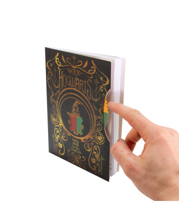 HARRY POTTER - Emblème de Poudlard - Notebook A5 Spinner - vue de face