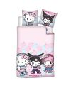 HELLO KITTY -Hello Kitty and Friend -Parure de lit 140x200cm + 65x65cm - vue principale