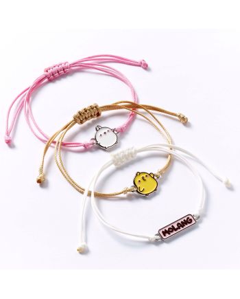 MOLANG & Piu Piu - Set de 3 Bracelets de l'Amitité - vue de face