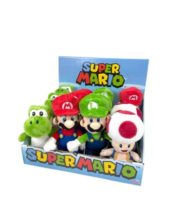 SUPER MARIO - Display de 12 Peluches 20cm - 4 Modèles - vue principale