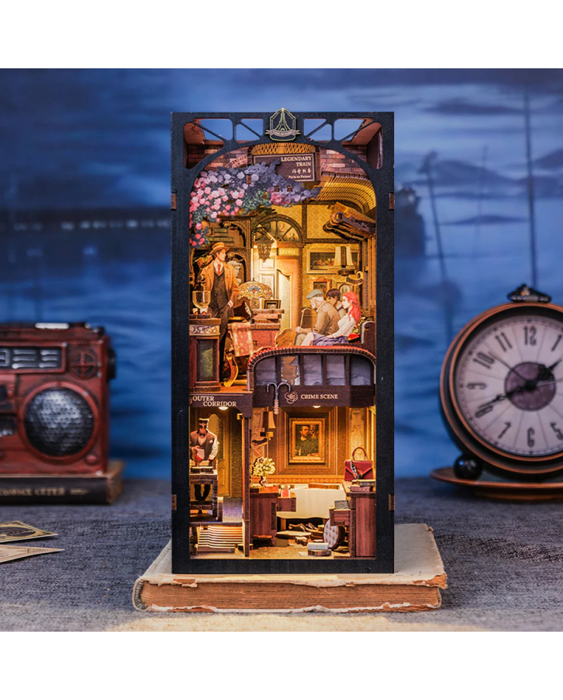 BOOK NOOK KIT - DIY - Le Train Mystère - 338pc + Eclairage LED - vue principale