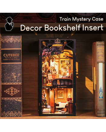 BOOK NOOK KIT - DIY - Le Train Mystère - 338pc + Eclairage LED - vue de profil