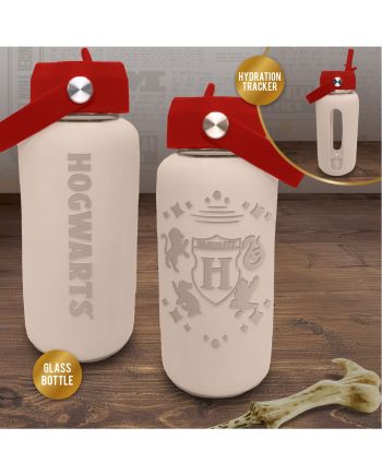 HARRY POTTER - Poudlard - Bouteille d'eau en Verre avec Silicone 800ml - vue principale