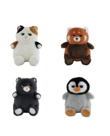 KAWAII - Animaux - Assortiment de 8 Peluches 20cm - 4 Modèles - vue principale