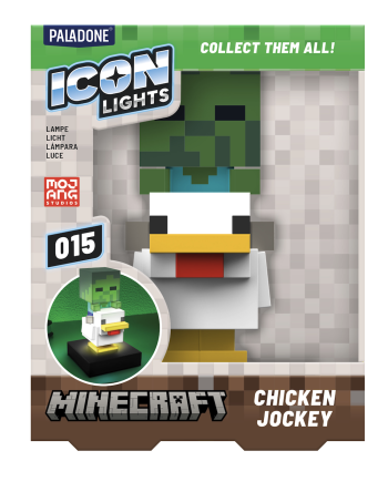 MINECRAFT - Poule Chevauchée - Lampe Icon 11cm - vue de face
