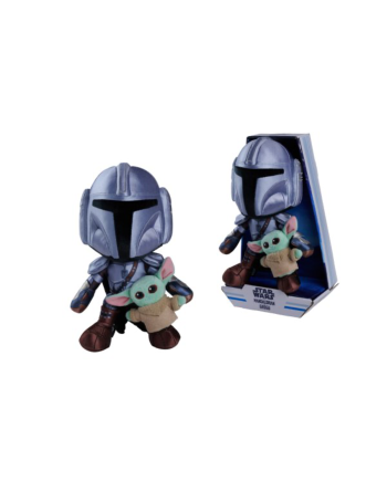 MANDALORIAN avec mini Grogu - Peluche 25cm - vue principale