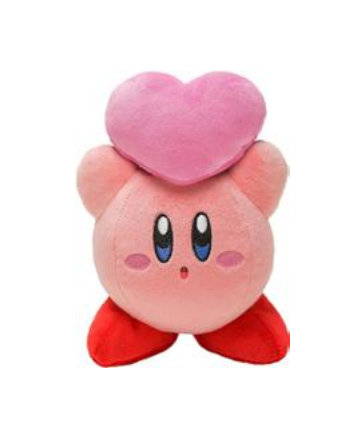 KIRBY - Kirby avec coeur - Peluche 16cm - vue principale