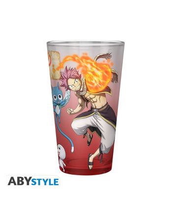 FAIRY TAIL - Natsu, Lucy, Happy & Plue - Verre XXL 400ml - vue principale