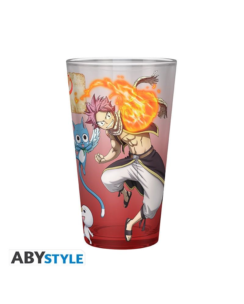 FAIRY TAIL - Natsu, Lucy, Happy & Plue - Verre XXL 400ml - vue principale