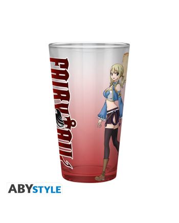FAIRY TAIL - Natsu, Lucy, Happy & Plue - Verre XXL 400ml - vue de face