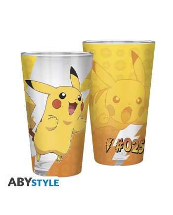 POKEMON - Pikachu "Effet Metal" - Verre XXL Premium 400ml - vue de profil