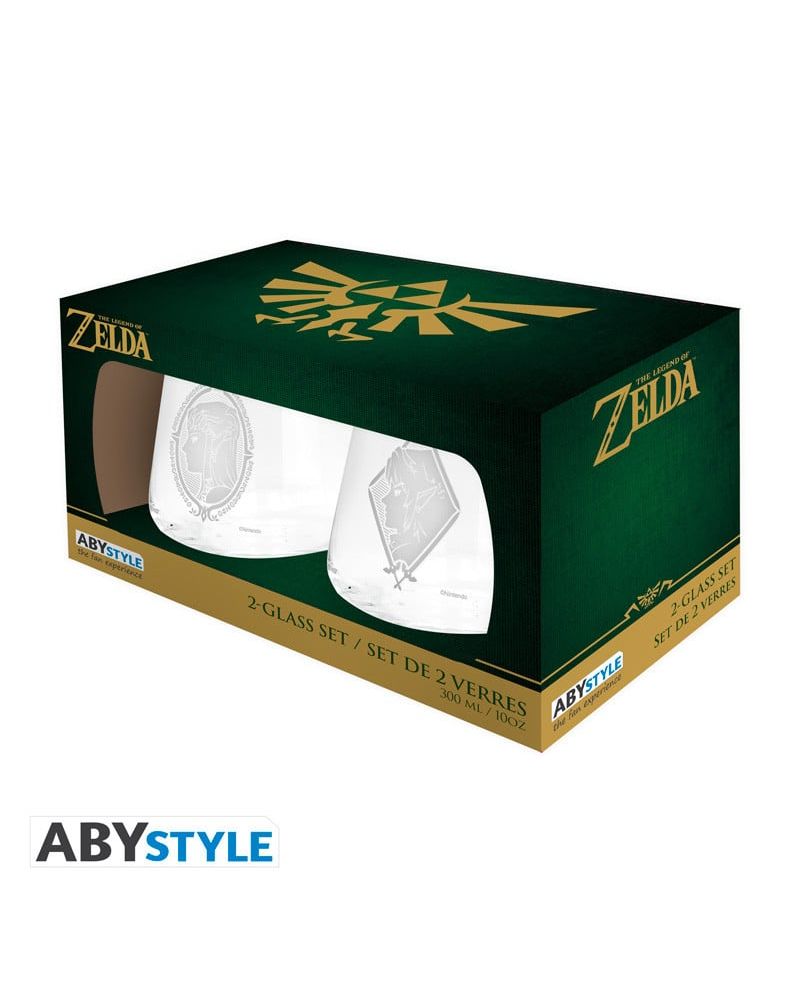 THE LEGEND OF ZELDA - Zelda & Link - Set de 2 Verres 300ml - vue principale