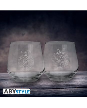 ONE PIECE - Fruit du démon - Set de 2 Verres 300ml - vue de profil