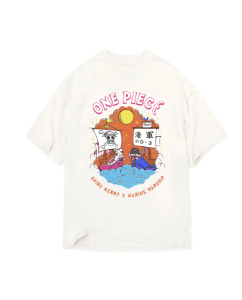 ONE PIECE - Going Merry X Marine Warship - T-Shirt Homme (XXL) - vue principale
