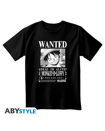 ONE PIECE - T-Shirt Wanted Luffy Unisexe Noir (XS) - vue principale