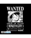 ONE PIECE - T-Shirt Wanted Luffy Unisexe Noir (XS) - vue de face