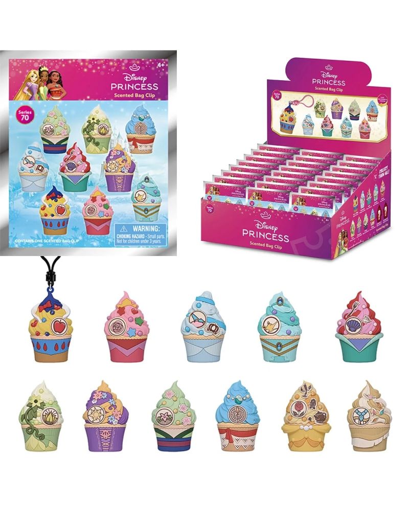DISNEY PRINCESS - 3D Foam Bag Clip (Display 24 Pcs) - vue principale