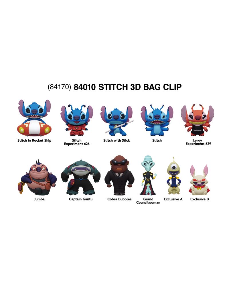 STITCH IN SPACE - Exclusive 4 - 3D Foam Bag Clip (Display 24 Pcs) - vue principale