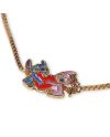 STITCH & ANGEL - Bracelet Doré avec Pendentif Stitch 7mm - vue de face