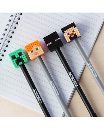 MINECRAFT - Heads - Stylo à Gel Effaçable (Display de 24pcs) - vue de face