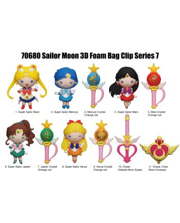 SAILOR MOON - Series 7 - 3D Foam Bag Clip (Display 24 Pcs) - vue de face