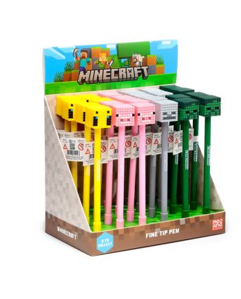 MINECRAFT - Animaux - Stylo à Gel Effaçable (Display de 24pcs) - vue principale