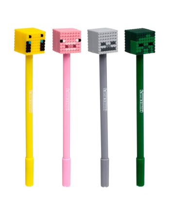 MINECRAFT - Animaux - Stylo à Gel Effaçable (Display de 24pcs) - vue de face