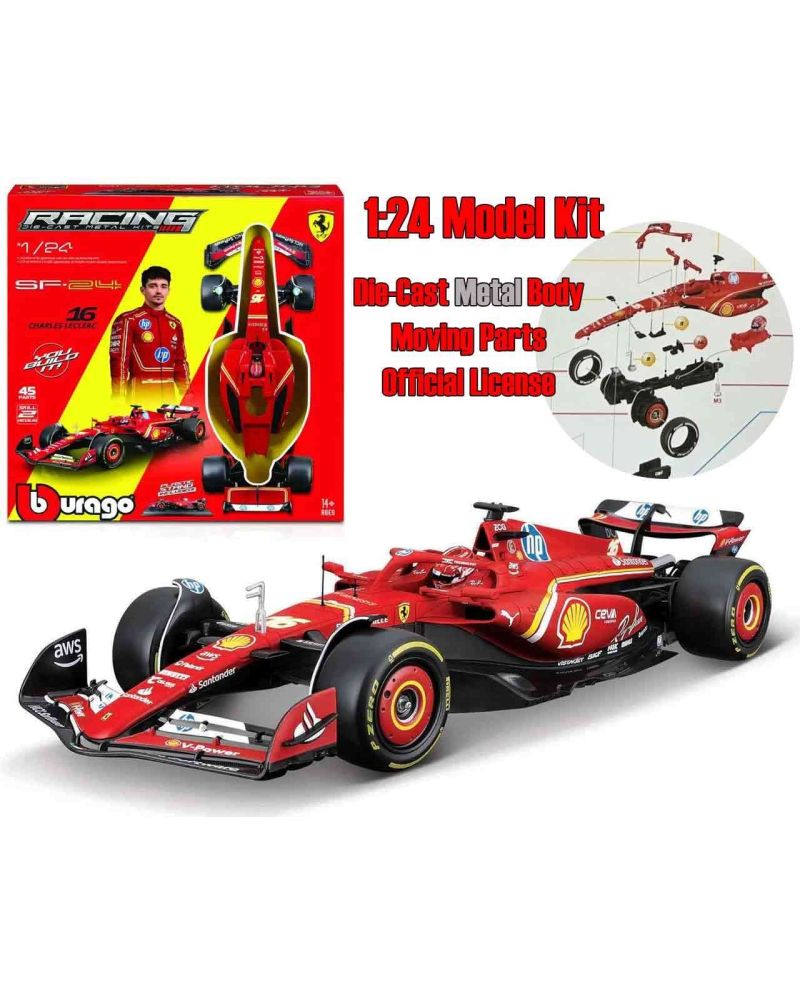 FORMULA 1 - F1 Ferrari Sf-24 - N.16 Charles Leclerc - Model Kit 1/24 - vue principale