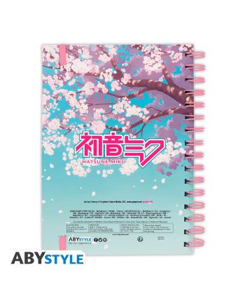 HATSUNE MIKU - Fleurs de Cerisier - Cahier A5 Spiral - vue de dos