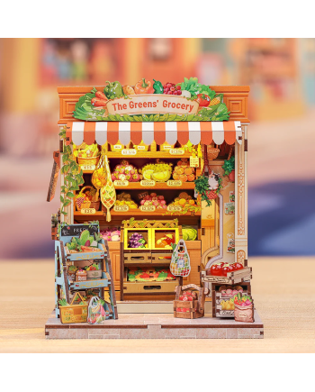 MINIATURE HOUSE - DIY- L'Epicerie Verte - 301pc + Eclairage LED - vue principale