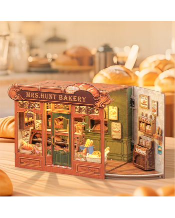 MINIATURE HOUSE - DIY - Boulangerie de Mrs. Hunt - 216pc+Eclairage LED - vue principale