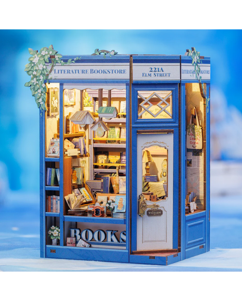 BOOK NOOK KIT - DIY- Librairie Littéraire - 186pc + Eclairage LED - vue principale