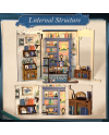 BOOK NOOK KIT - DIY- Librairie Littéraire - 186pc + Eclairage LED - vue de profil