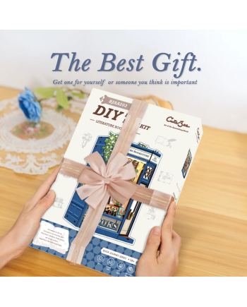 BOOK NOOK KIT - DIY- Librairie Littéraire - 186pc + Eclairage LED - vue du packaging