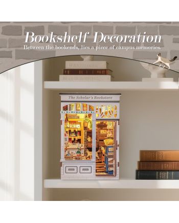 BOOK NOOK KIT - DIY- Librairie Scolaire - 168pc + Eclairage LED - vue de face