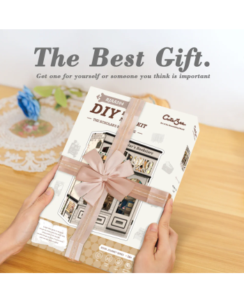 BOOK NOOK KIT - DIY- Librairie Scolaire - 168pc + Eclairage LED - vue du packaging