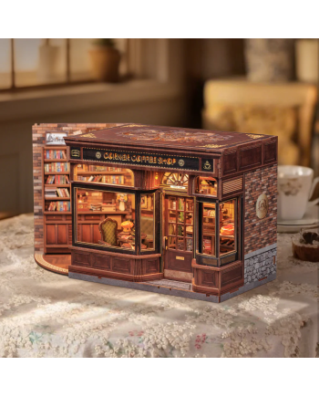 MINIATURE HOUSE - DIY- Corner Coffee Shop - 294pc+Eclairage LED - vue principale