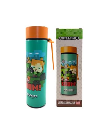 MINECRAFT - Boom - Bouteille Hot & Cold Isotherme +Thermomètre 450 ml - vue principale