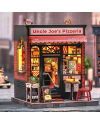 MINIATURE HOUSE - DIY- Pizzeria d'Oncle Joe - 236pc + Eclairage LED - vue principale