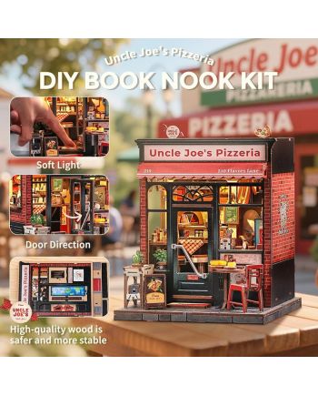 MINIATURE HOUSE - DIY- Pizzeria d'Oncle Joe - 236pc + Eclairage LED - vue de dos