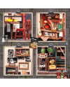 MINIATURE HOUSE - DIY- Pizzeria d'Oncle Joe - 236pc + Eclairage LED - vue de detail