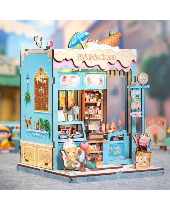 MINIATURE HOUSE - DIY - Glacier Bella - 225pc + Eclairage LED - vue de dos