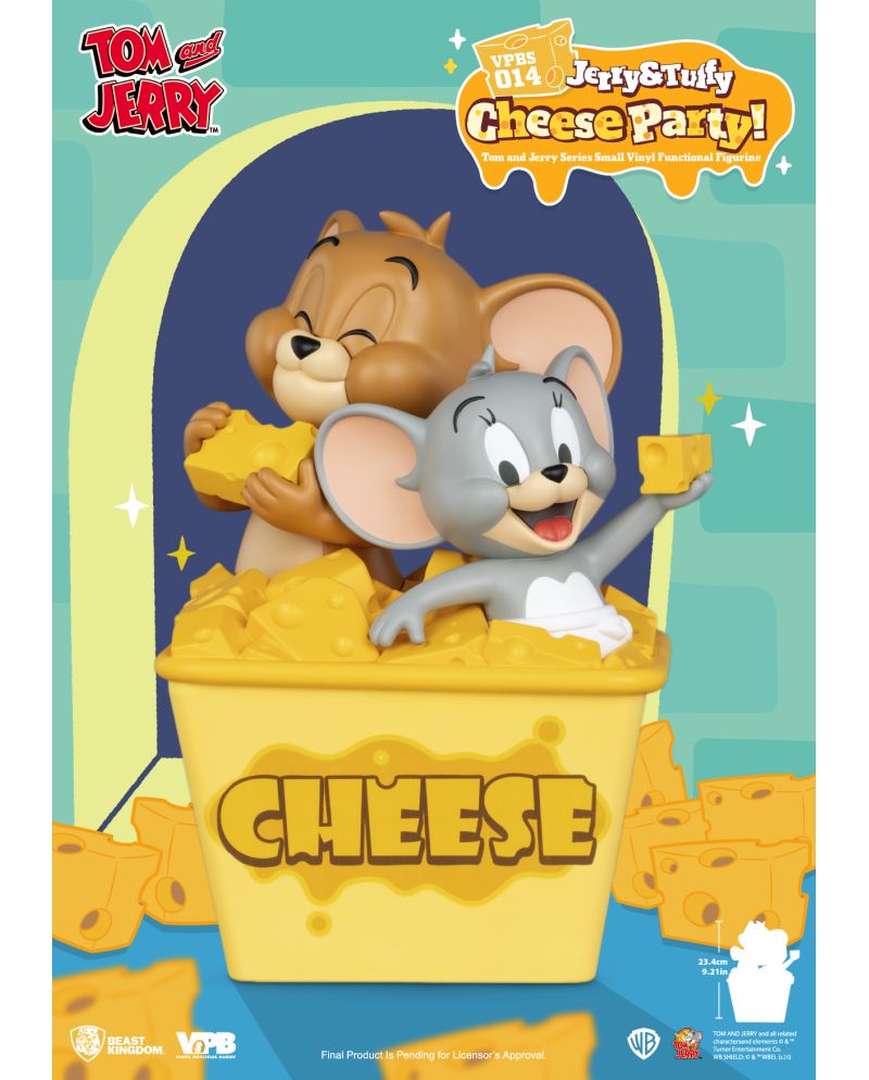 TOM & JERRY - "Jerry & Tuffy Cheese Party" - Tirelire 23.4cm - vue principale