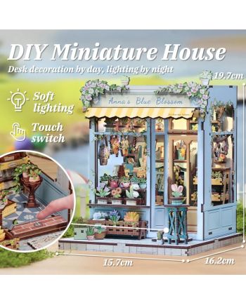 MINIATURE HOUSE - DIY- Sweet Marie - 242pc + Eclairage LED - vue de face