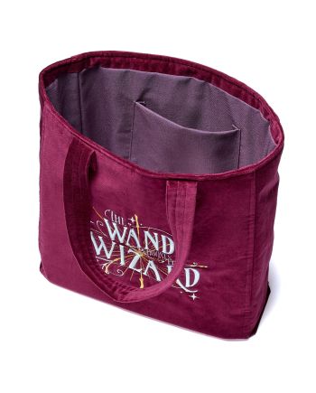 HARRY POTTER - Baguette - Sac Premium Brodé et Velours - vue de face