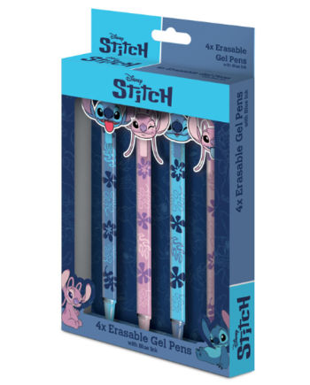 STITCH & ANGEL - 4 Stylos à Gel Effaçable + Head Topper - vue principale