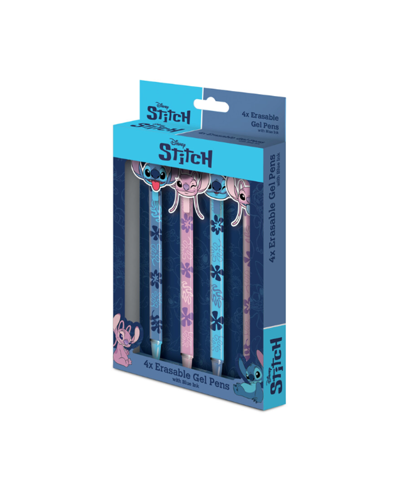 STITCH & ANGEL - 4 Stylos à Gel Effaçable + Head Topper - vue principale