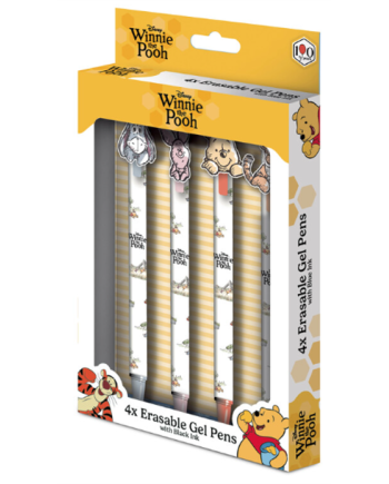 WINNIE L'OURSON - 4 Stylos à Gel Effaçable + Head Topper - vue principale