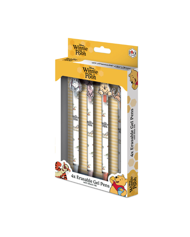 WINNIE L'OURSON - 4 Stylos à Gel Effaçable + Head Topper - vue principale