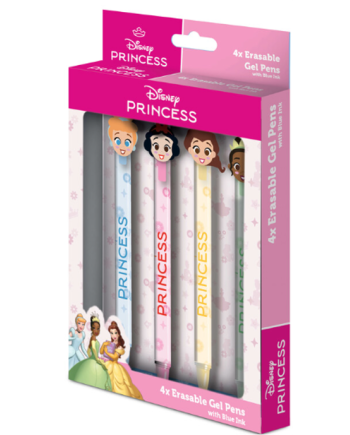PRINCESSES - 4 Stylos à Gel Effaçable + Head Topper - vue principale